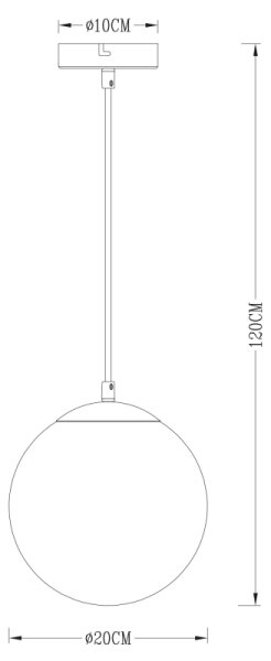 GLOBO 15855 - Lustr na lanku VARUS 1xE27/40W/230V