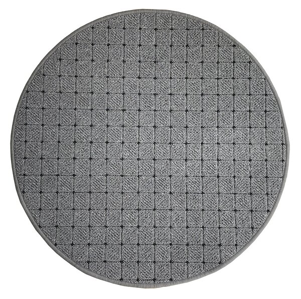Vopi koberce Kusový koberec Udinese šedý kruh - 100x100 (průměr) kruh cm