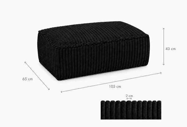 TABURET, textil, kompozitní dřevo, 105/43/65 cm Livetastic - Taburety, Online Only