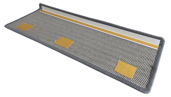 Vopi Nášlapy na schody Udinese šedý obdélník - 24x65 obdélník (rozměr včetně ohybu)