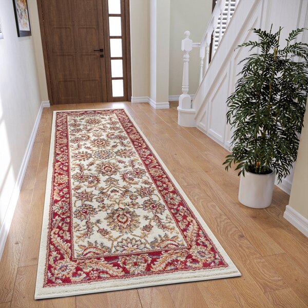 Hanse Home, Kusový koberec Luxor 105643 Reni Cream Red, 80x240, červená, ložnice