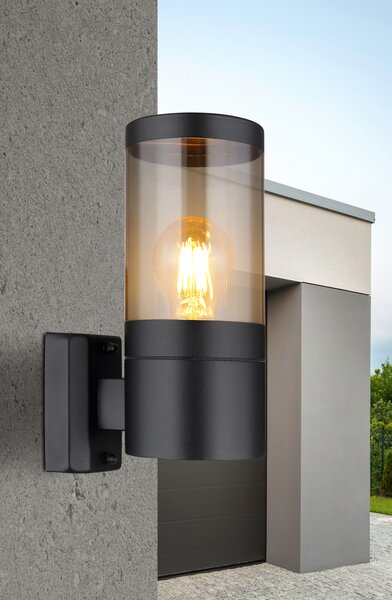 Globo Lighting Xeloo venkovní nástěnné svítidlo 1x60 W černá-kouřová 32014BS
