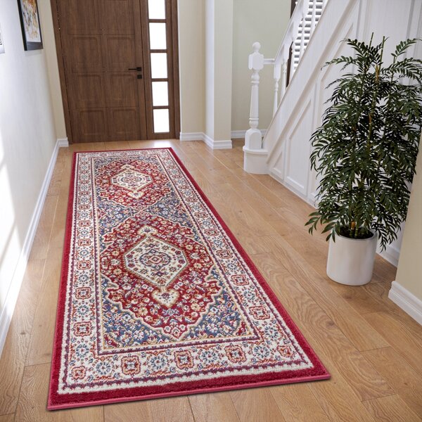 Hanse Home, Kusový koberec Luxor 105644 Mochi Red Multicolor, 80x240, červená, ložnice
