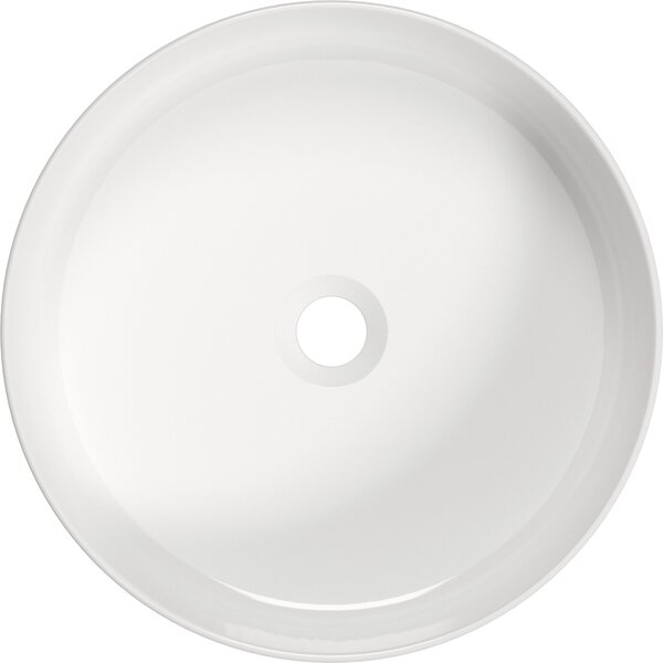 Deante Round umyvadlo 40x40 cm kulatý na pult bílá lesk CGR_6U4S