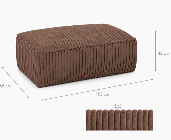 TABURET, textil, kompozitní dřevo, 105/43/65 cm Livetastic - Taburety, Online Only
