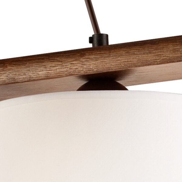 Lustr na lanku AIDA 3xE27/60W/230V pr. 25 cm dub/ořech