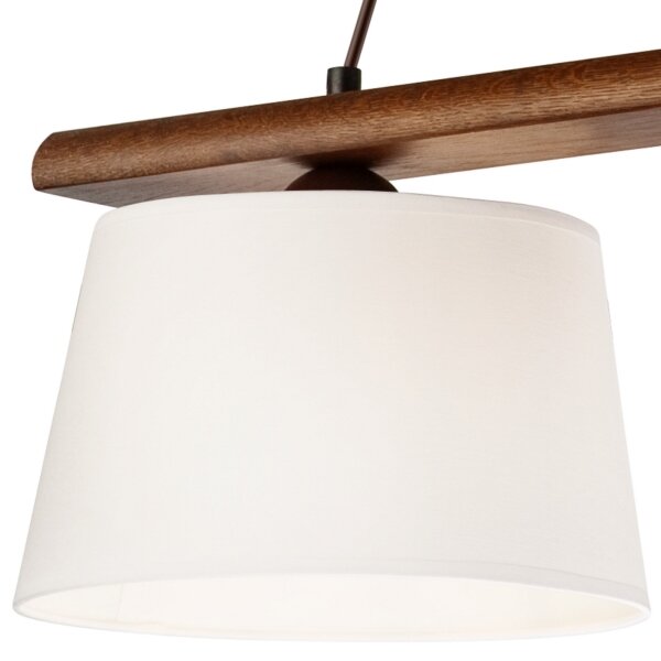Lustr na lanku AIDA 3xE27/60W/230V pr. 25 cm dub/ořech