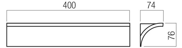 Redo Nástěnné LED svítidlo VELAS 14,4W, š. 400 mm Barva: Kávová, Teplota světla: 3000K - teplá bílá