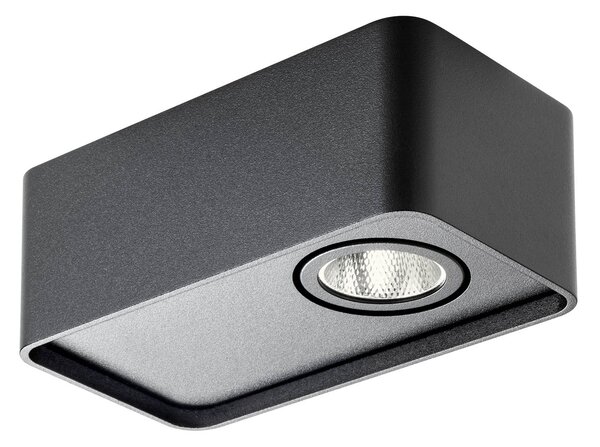 Redo Stropní LED svítidlo YUKI 6,2W, š. 130 mm Barva: Černá, Teplota světla: 3000K - teplá bílá