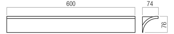 Redo Nástěnné LED svítidlo VELAS 20,8W, š. 600 mm Barva: Kávová, Teplota světla: 3000K - teplá bílá