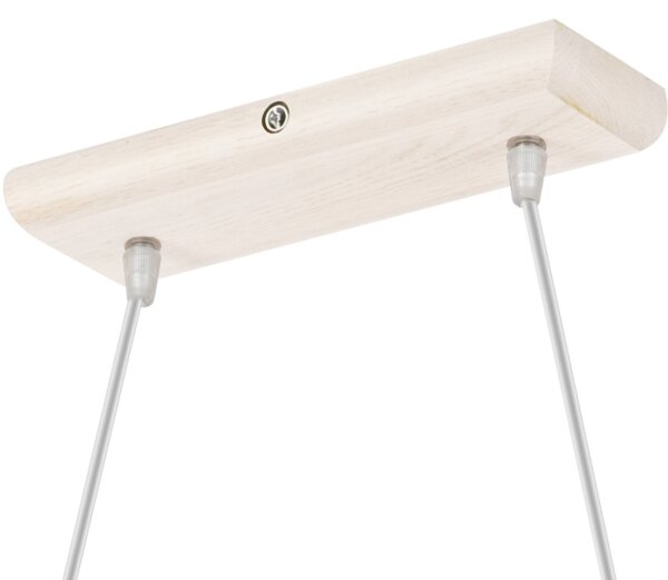 Lustr na lanku AIDA 2xE27/60W/230V pr. 35 cm dub/bílá