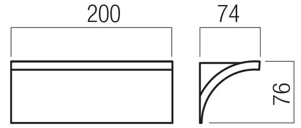 Redo Nástěnné LED svítidlo VELAS 9,5W, š. 200 mm Barva: Černá, Teplota světla: 3000K - teplá bílá