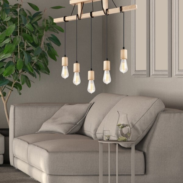 Lustr na lanku LEON 5xE27/60W/230V