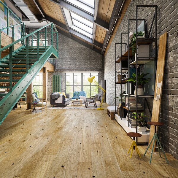 Landhausdiele Eiche gebürstet (m²) dub Ambiente - Dřevěné podlahy