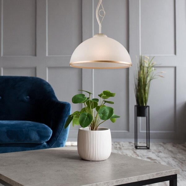 Brilagi - LED Lustr na tyči ANTICO 1xE27/60W/230V bílá patina