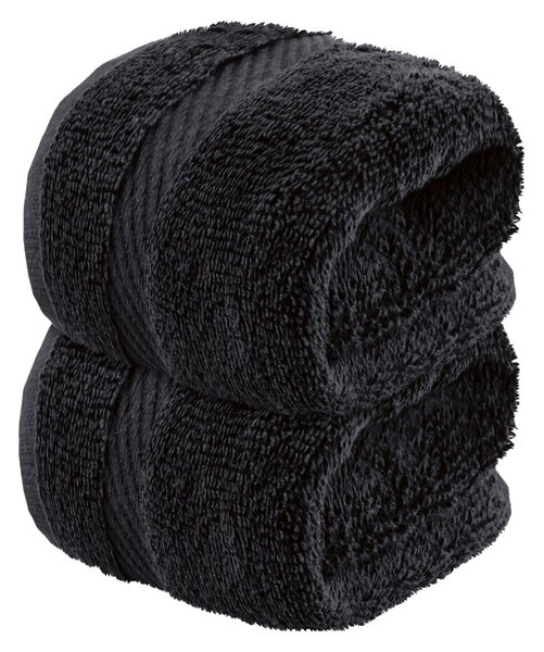 Livarno Home Froté ručníky, 30 x 50 cm, 2 kusy (černá) (100343811005)