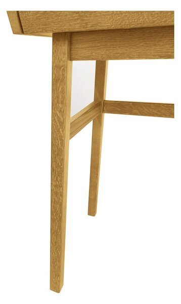 Pracovní stůl v dekoru dubu se sekretářem 44x115 cm Carteret – Woodman
