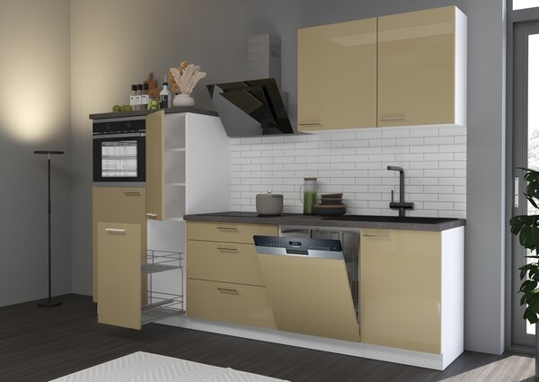 Kuchyňská linka LARA cappuccino + sestava: 270 cm