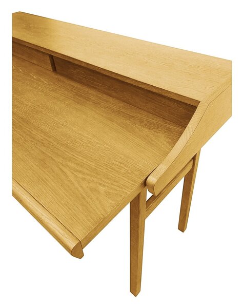 Pracovní stůl v dekoru dubu se sekretářem 44x115 cm Carteret – Woodman