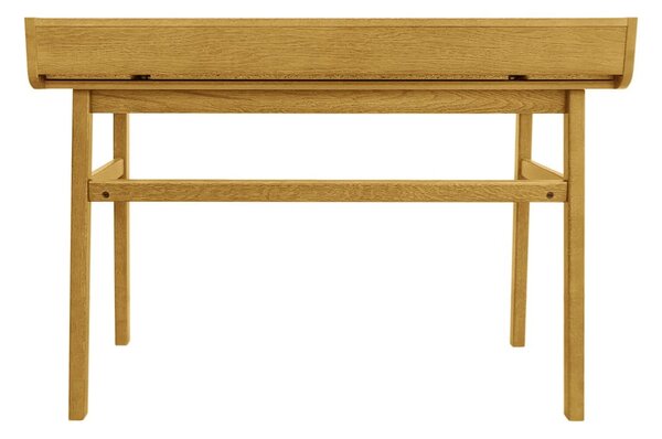 Pracovní stůl v dekoru dubu se sekretářem 44x115 cm Carteret – Woodman