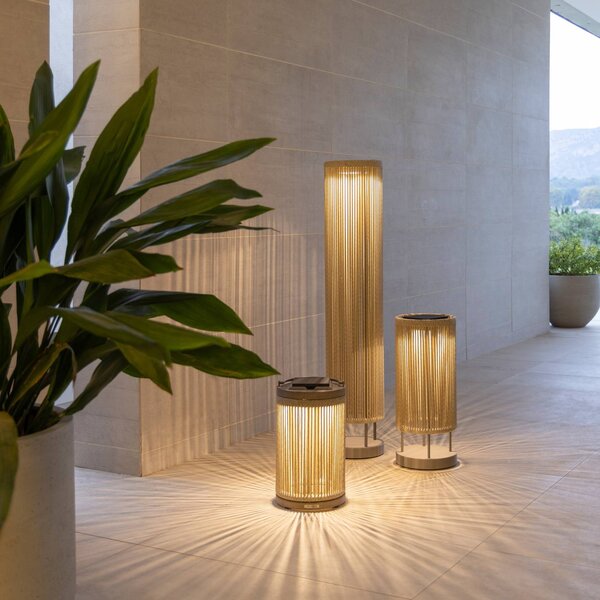 Les Jardins LED solární zemní světlo Rop&Výška pásu 120 cm, 3000 K, 500 lm, stmívatelný, Hnědá / rez, Hliník, Moderní