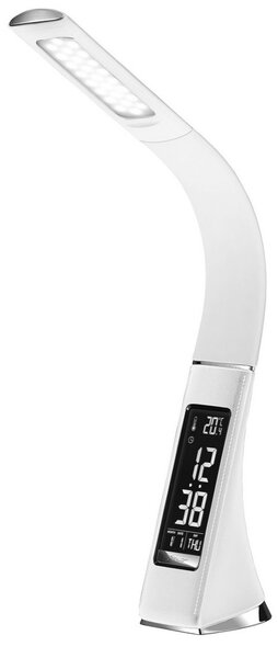 Brilagi - LED Stmívatelná stolní lampa s displejem PELLE LED/7W/230V bílá