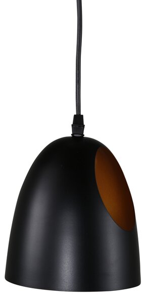 Černá designová závěsná lampa ELDA