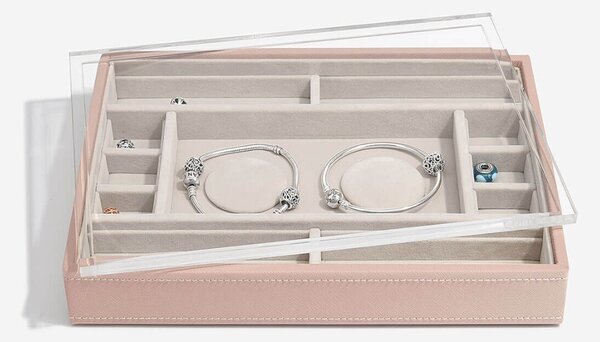 Box na sluneční brýle Stackers Blush Classic Glasses & Accessory Layer | růžová
