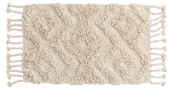 Krémový koberec se střapci HILMA 50 x 80 cm