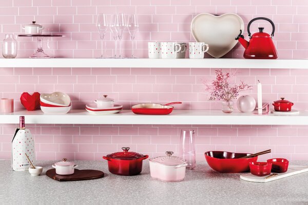 Zapékací a servírovací hrnec Mini Cocotte Heart 250 ml světle růžový