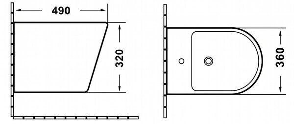 Erga Vento, závěsný bidet 485x360x320 mm, bílá lesklá, ERG-V03-VENTO-BD-WH
