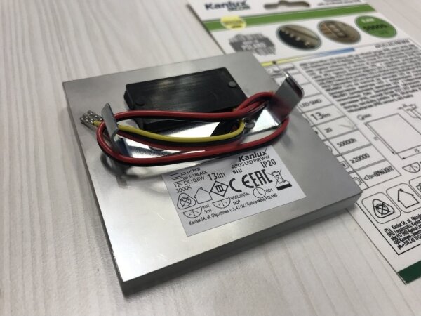 Kanlux 27370 - LED Schodišťové svítidlo APUS se senzorem LED/0,8W/12V 3000K