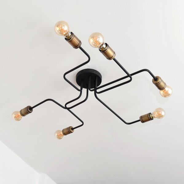 LED Přisazený lustr TUBE 6xE27/15W/230V