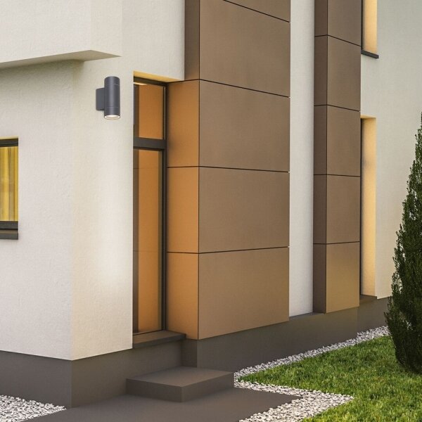 Rabalux 8119 - Venkovní nástěnné svítidlo PHOENIX 2xGU10/10W/230V IP54 šedá