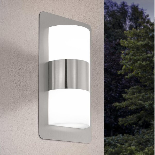 Eglo 98085 - Venkovní nástěnné svítidlo CISTIERNA 2xE27/10W/230V matný chrom IP44