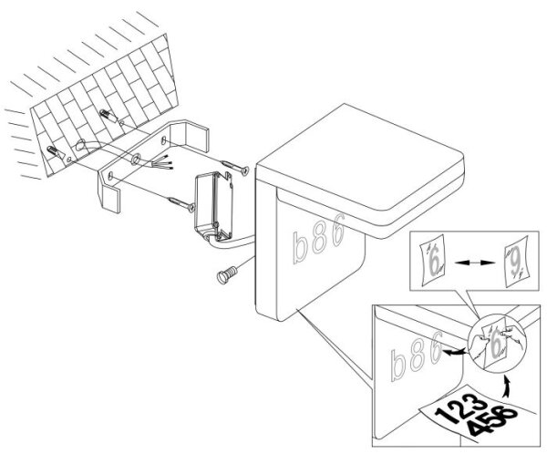 Eglo 98091 - LED Domovní číslo AMAROSI LED/11W/230V IP44