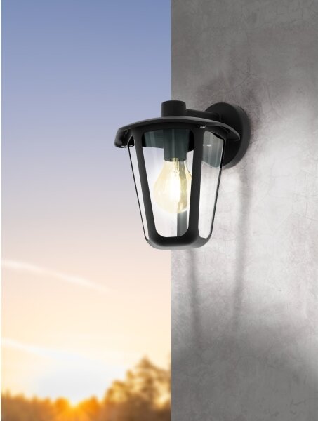 Eglo 98121 - Venkovní nástěnné svítidlo MONREALE 1xE27/60W/230V černá IP44
