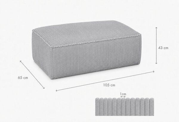 TABURET, textil, kompozitní dřevo, 105/43/65 cm Livetastic - Taburety, Online Only