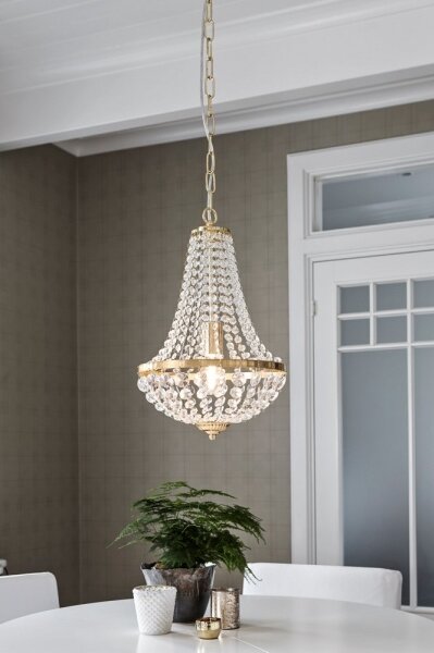 Markslöjd 106118 - Křišťálový lustr na řetězu GRÄNSÖ 1xE27/60W/230V