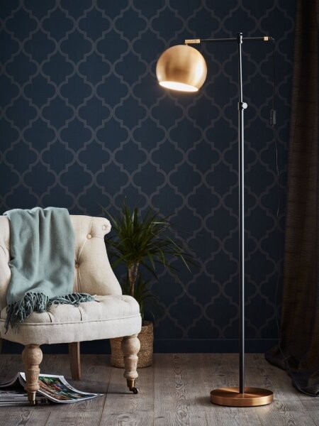 Markslöjd 107231 - Stojací lampa CHESTER 1xE27/40W/230V černá/bronz