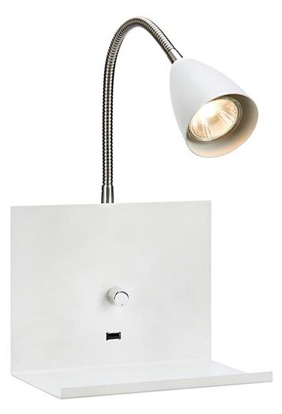 Markslöjd 107140 - Stmívatelné nástěnné svítidlo s USB LOGI 1xGU10/7W/230V