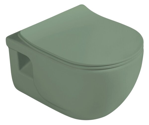 Sapho Sapho, BRILLA WC sedátko, SLIM, Soft Close, zelená mat, 100787-128