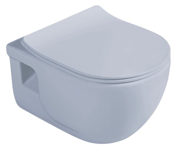 Sapho Sapho, AVVA Slim WC sedátko s pomalým zavíráním, světle modrá matná, 100787-107