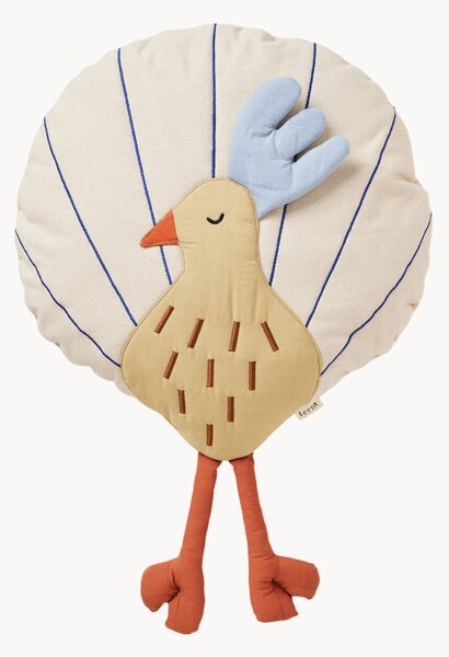 Polštář z organické bavlny Peacock