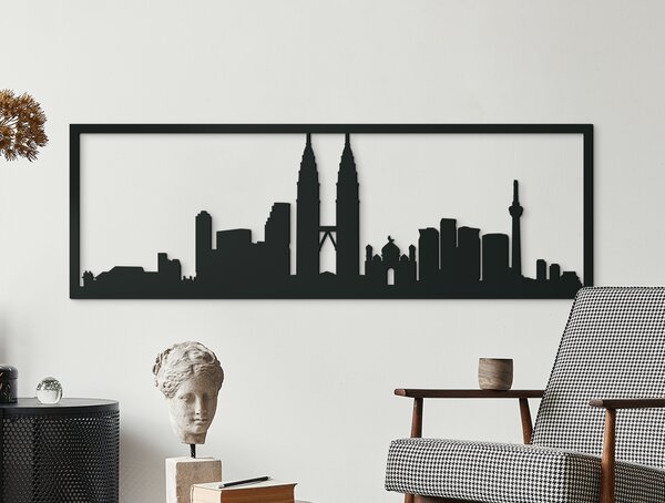 Drevko Obraz Kuala Lumpur panorama