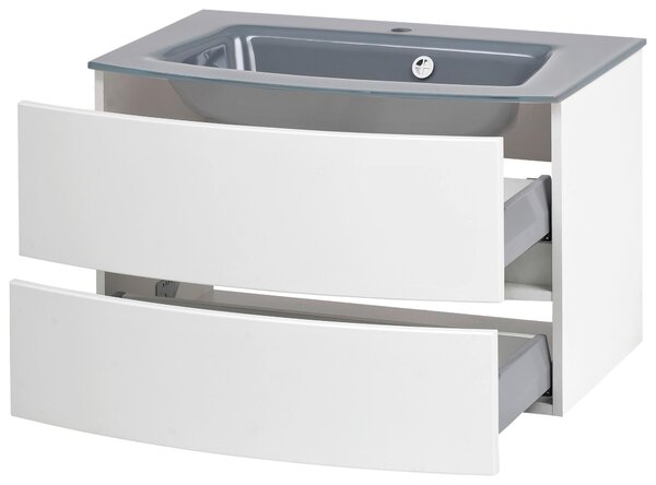 SKŘÍŇKA S UMYVADLEM, bílá, bílá, 80 cm Held - Koupelnové série, Online Only