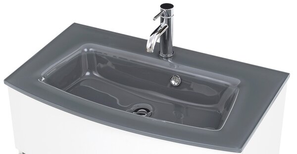 SKŘÍŇKA S UMYVADLEM, bílá, bílá, 80 cm Held - Koupelnové série, Online Only