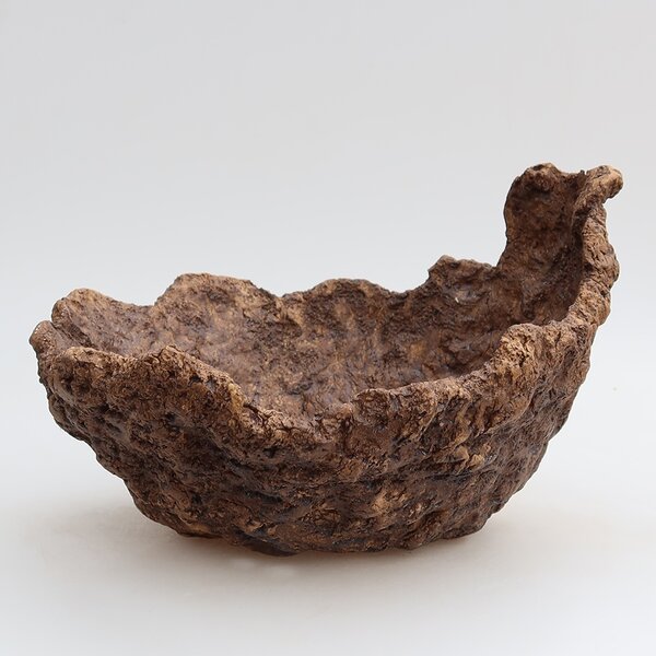 E-bonsai Keramická Skořápka 21 x 20,5 x 16 cm hnědá
