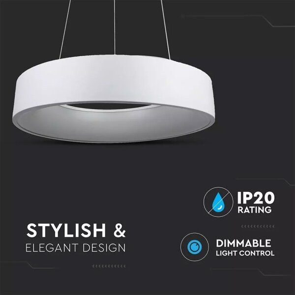 LED Stmívatelný lustr na lanku LED/20W/230V