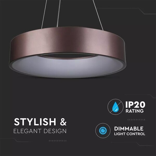 LED Stmívatelný lustr na lanku LED/20W/230V